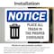 Signmission Place All Trash In The Proper Container, 10 in W x Rectangle, Vinyl Decal OS-2PACK-NS-D-710-L-16344 - alternate 4